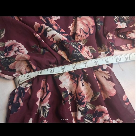 Purple Flower Print Romper Summer Vacation Outfits - Picture 4 of 4